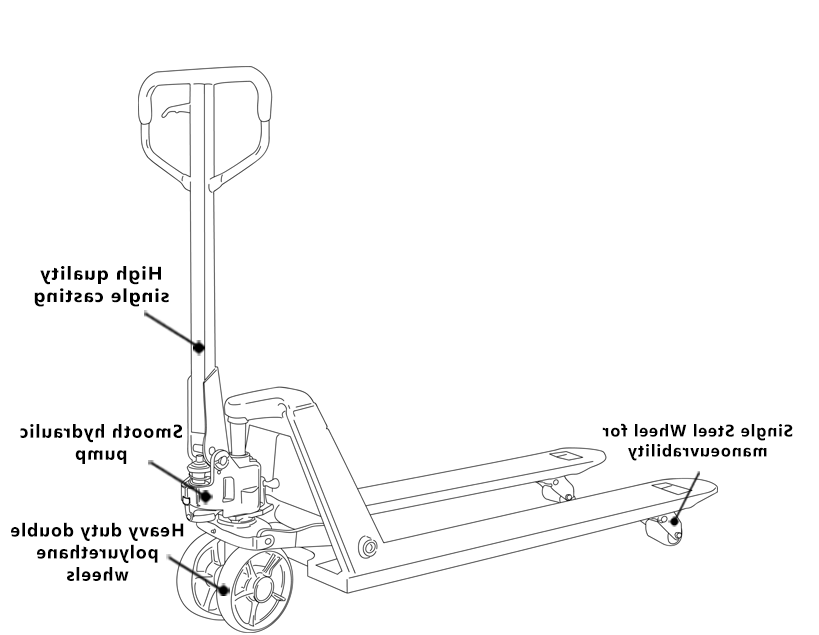 2000KG Low Boy Pallet Jack / Pallet Truck 540mm Wide NOBLELIFT